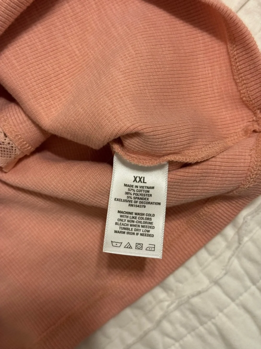 NWT Aeropostale Dusty Coral Lace Trim Cropped Tank Top Size XXL - Picture 5 of 7